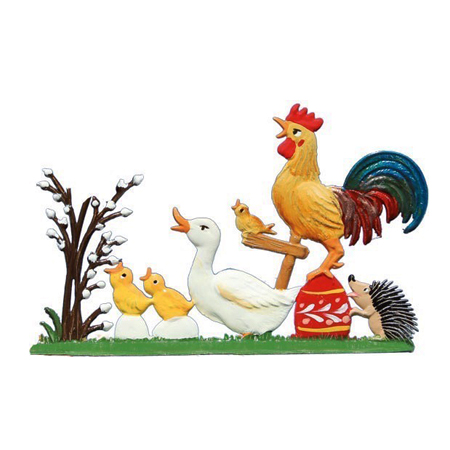 Chicks - Goose - Rooster - Hedgehog - standing pewter ornament