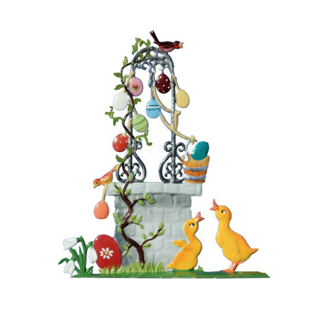 Easter Well - standing pewter ornament