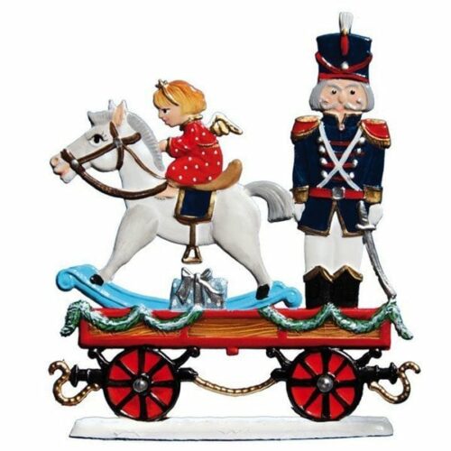 Train Car with Toys – standing pewter ornament