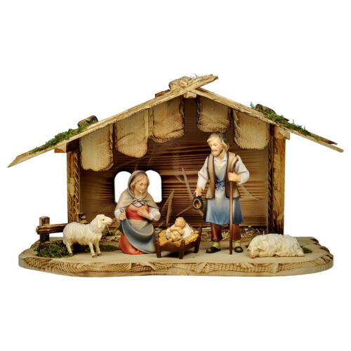 Nativity Set 7 pieces with 2 Sheep - Shepherds Nativity