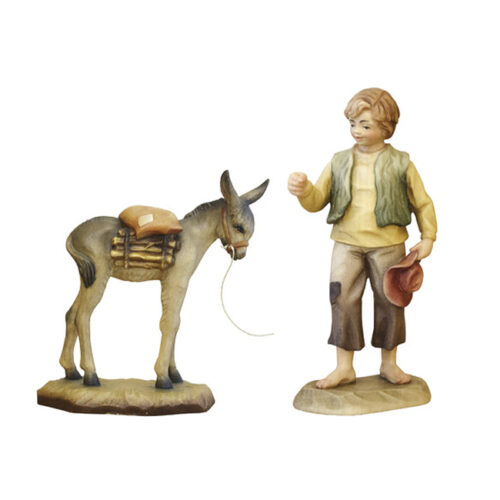ANRI - Boy and Donkey - Karl Kuolt Nativity