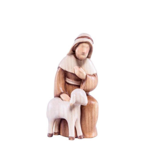 Shepherd kneeling with Sheep - Fides Nativity