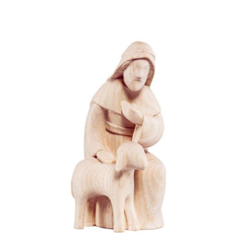 Shepherd kneeling with Sheep - Fides Nativity