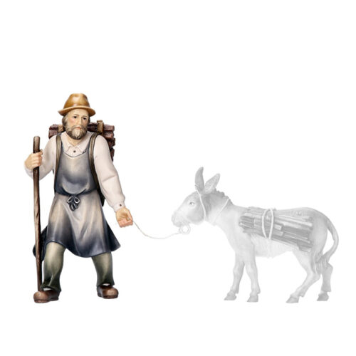Sehpherd pulling Pack Mule - Shepherds Nativity