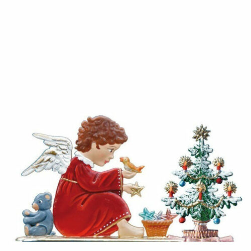 Angel playing  – standing Christmas Pewter Ornament