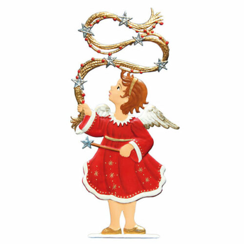 Angel with Garland  – standing Christmas Pewter Ornament