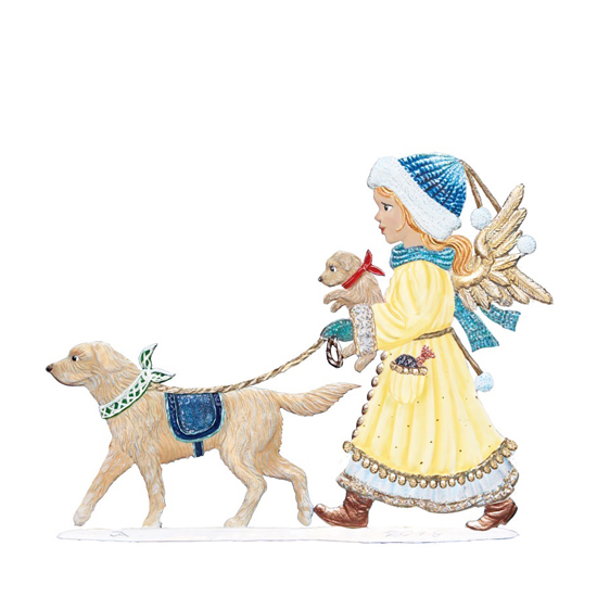 Angel Christmas Walk – standing Christmas Pewter Ornament