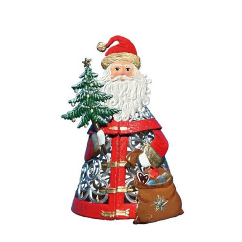 Filigree Santa  – standing Christmas Pewter Ornament