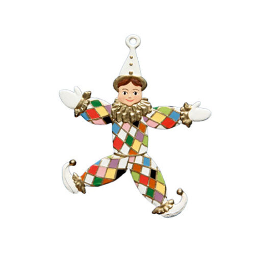 Harlequin - hanging Christmas Pewter Ornament