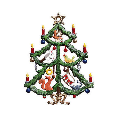 Tree with Toys - hanging Christmas Pewter Ornament