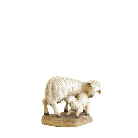 ANRI - Sheep with lamb - Karl Kuolt nativity Linden wood