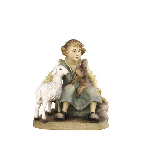 ANRI - Shepherd sitting with sheeps - Ulrich Bernardi nativity
