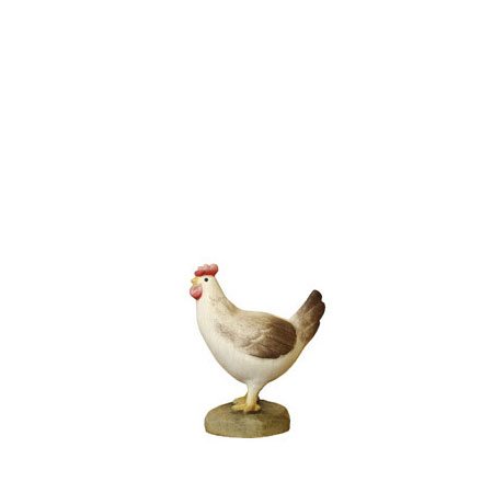 ANRI - Chicken standing white - Ulrich Bernardi nativity