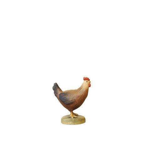 ANRI - Chicken standing brown - Ulrich Bernardi nativity