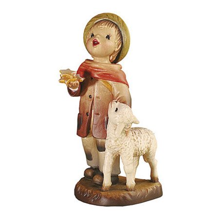 ANRI - Shepherd with stars and lamb - Juan Ferrandiz nativity