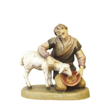 ANRI - Shepherd kneeling with sheep - Karl Kuolt nativity