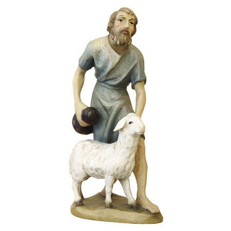 ANRI - Shepherd with bottle and sheep - Karl Kuolt nativity