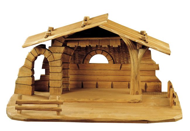 Nativity stable with archway
