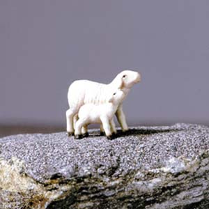 ANRI - Schaf mit Lamm - Vinzent Krippe