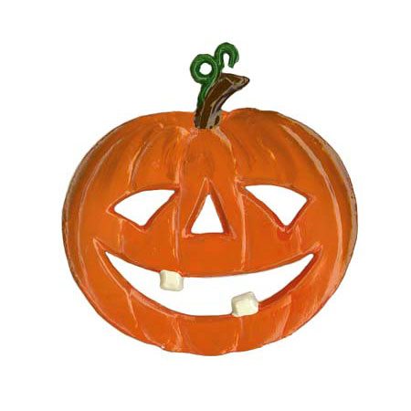 Halloween Pumpkin - hanging pewter ornament