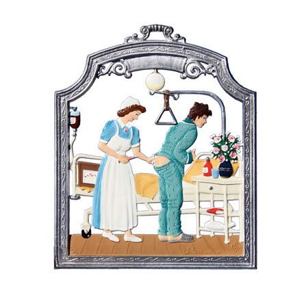 Nurse - hanging pewter ornament