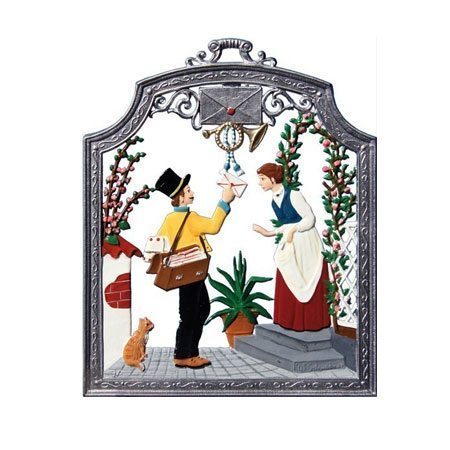 Postman - hanging pewter ornament