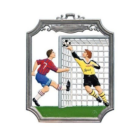 Soccer - hanging pewter ornament