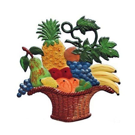 Fruit basket - hanging pewter ornament