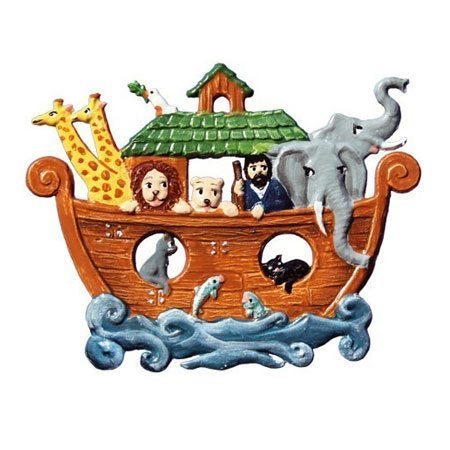 Noah's Ark - hanging pewter ornament