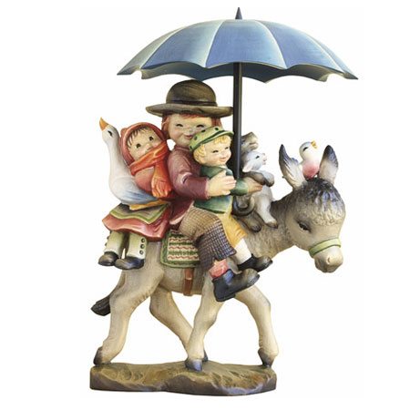 ANRI 木彫り人形 - Riding trough the rain - ANRI - Riding trough the rain - Juan Ferrandiz - Cecconi