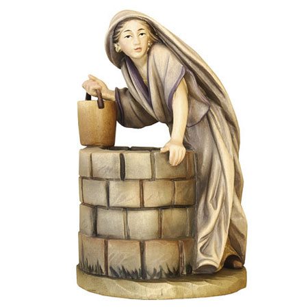 アンリ人形Shepherd lying with lambs nativity